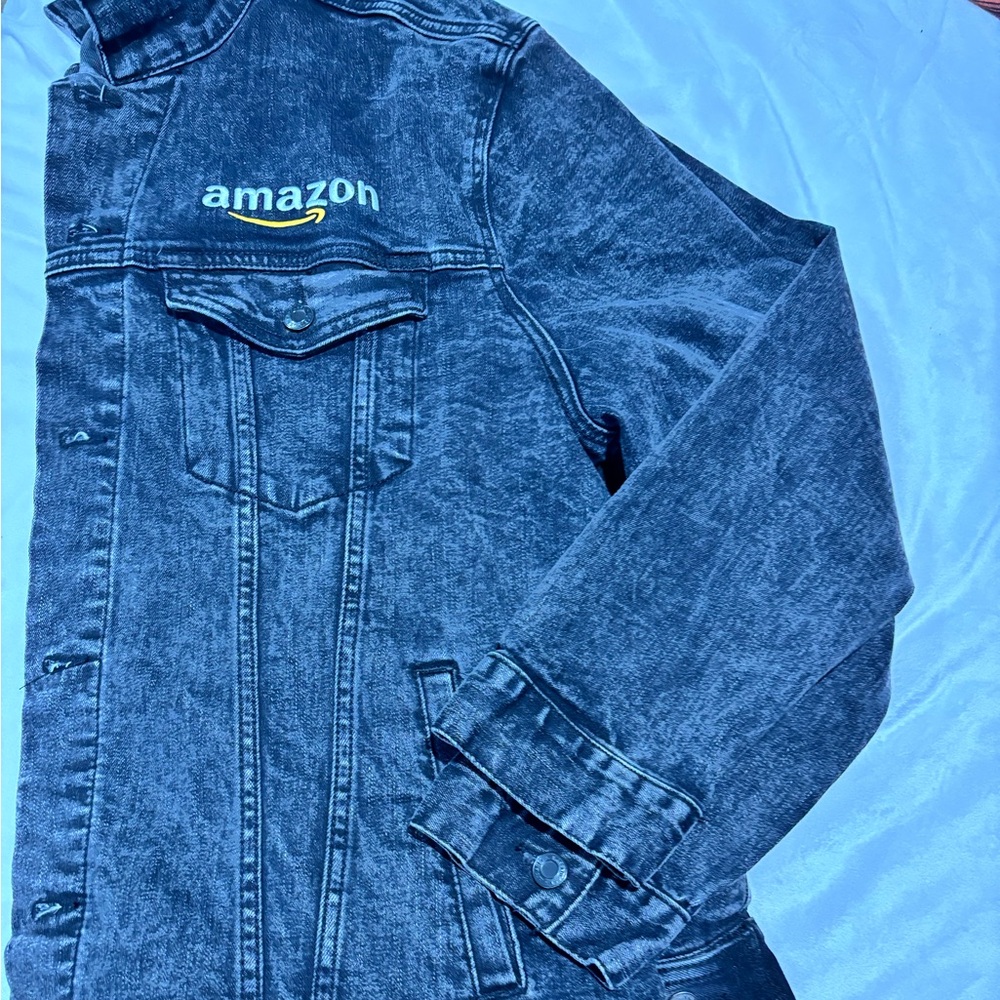 Amazon Black Jean Jacket 2xlarge - image 7